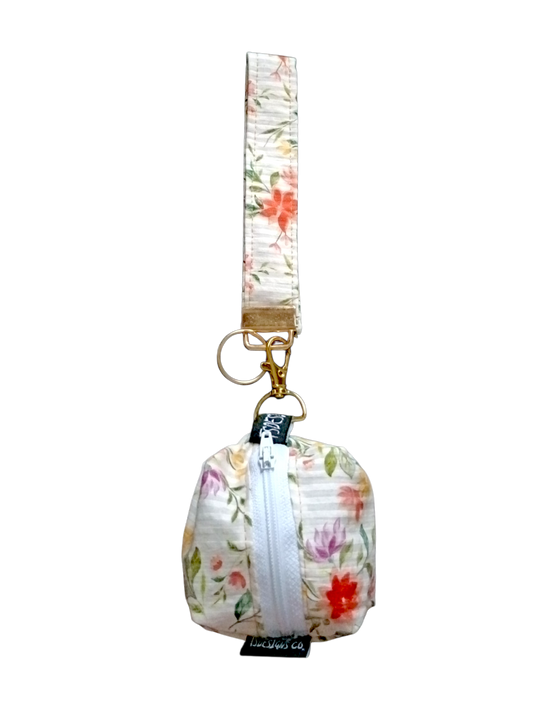 KEY WRISTLET + MINI COIN BAG | Spring Floral