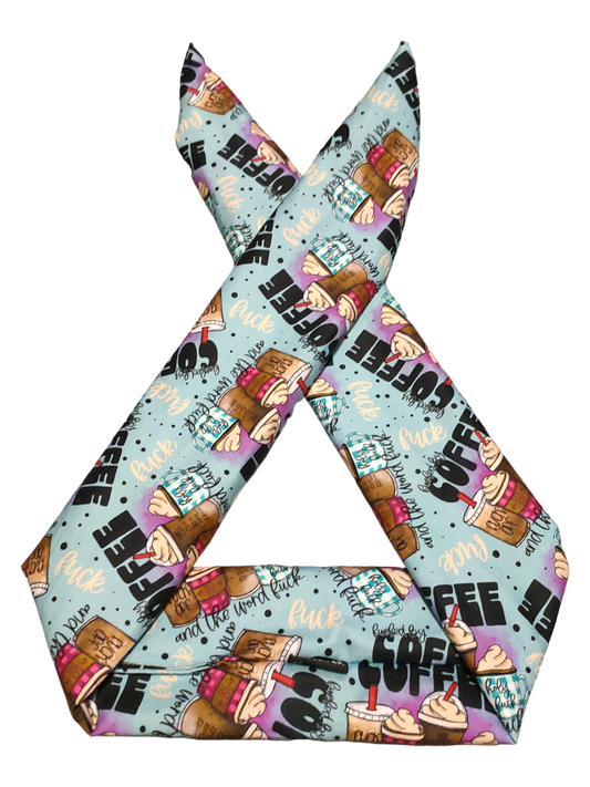 BETTY BOO BANDS™ WIRED HEADWRAP | | 18+ Swear Band | Coffee & the word F*ck