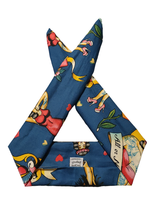 BETTY BOO BANDS™ WIRED HEADWRAP | Pinup Love | Navy Blue