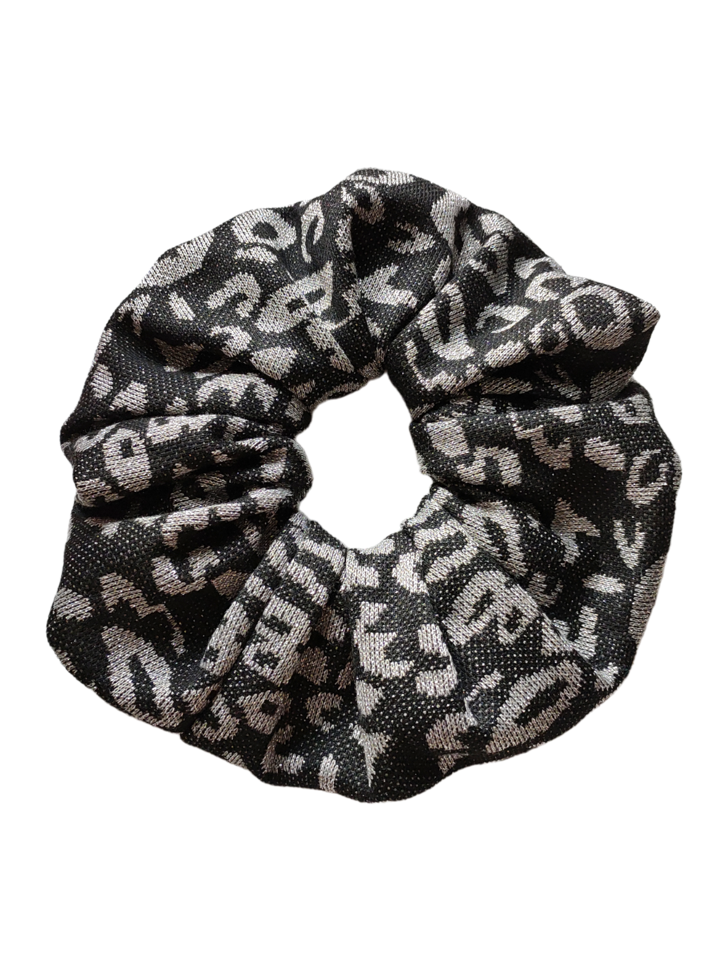 XXL Knitted Black & Silver Leopard