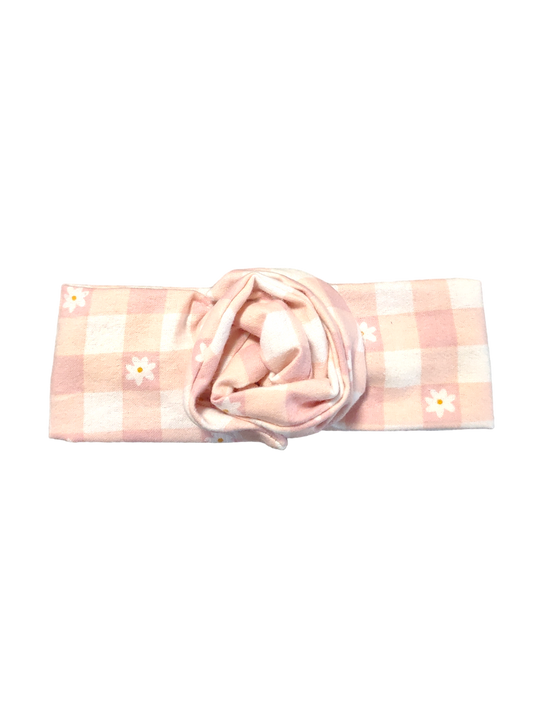 BETTY BOO BANDS™ WIRED HEADWRAP | Gingham | Pink Flower