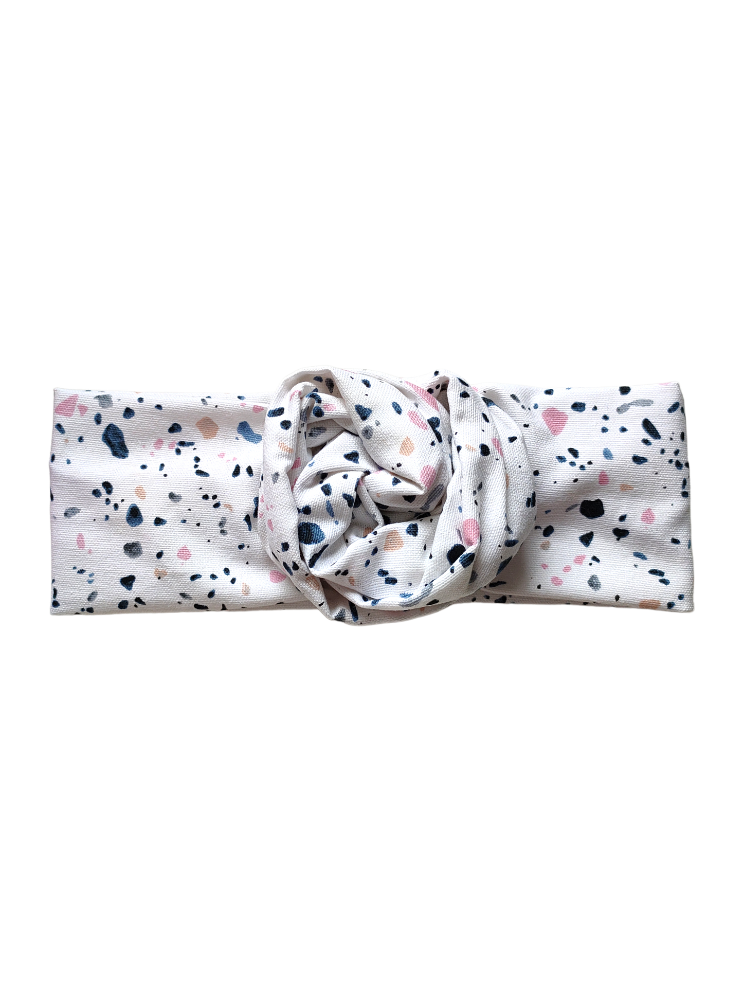 BETTY BOO BANDS™ WIRED HEADWRAP | Terrazzo Stone | White & Pink