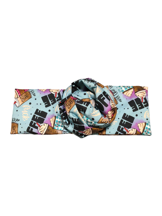 BETTY BOO BANDS™ WIRED HEADWRAP | | 18+ Swear Band | Coffee & the word F*ck