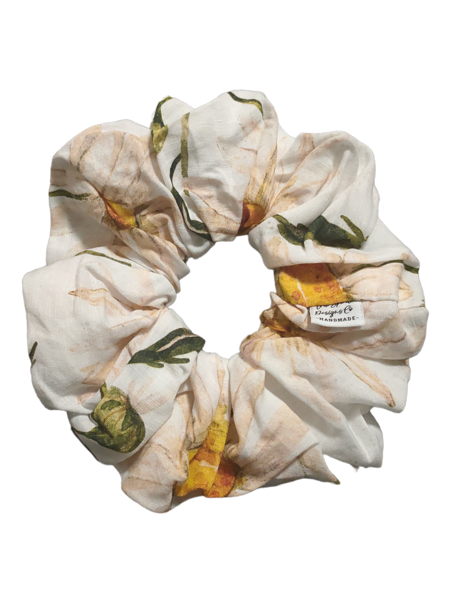XXL Linen White Floral