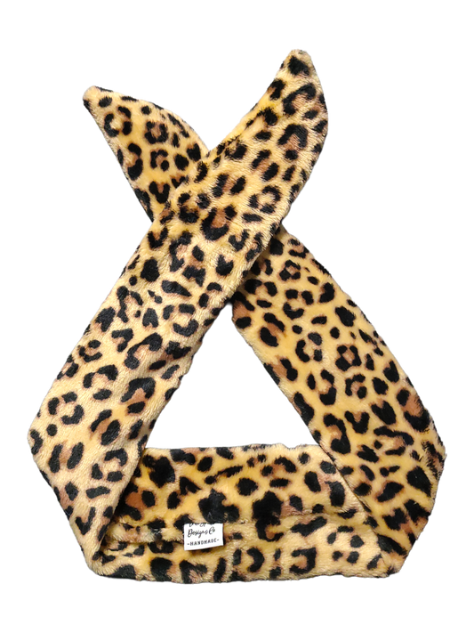 BETTY BOO BANDS™ WIRED HEADWRAP | | FLUFFY WIRED BANDS | Leopard