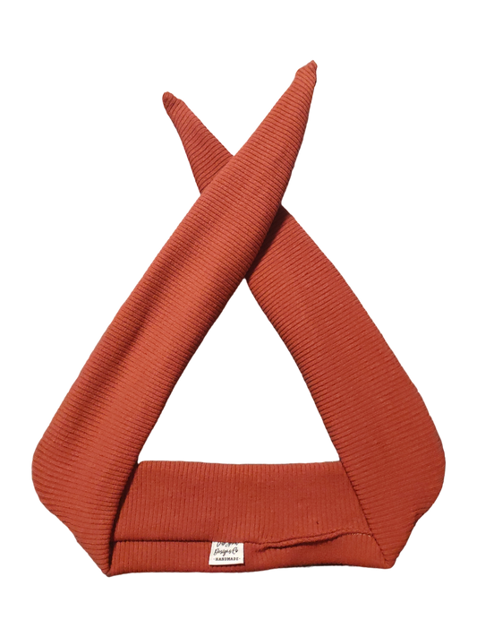BETTY BOO BANDS™ WIRED HEADWRAP | Knitted Ribbed | Terracotta Red