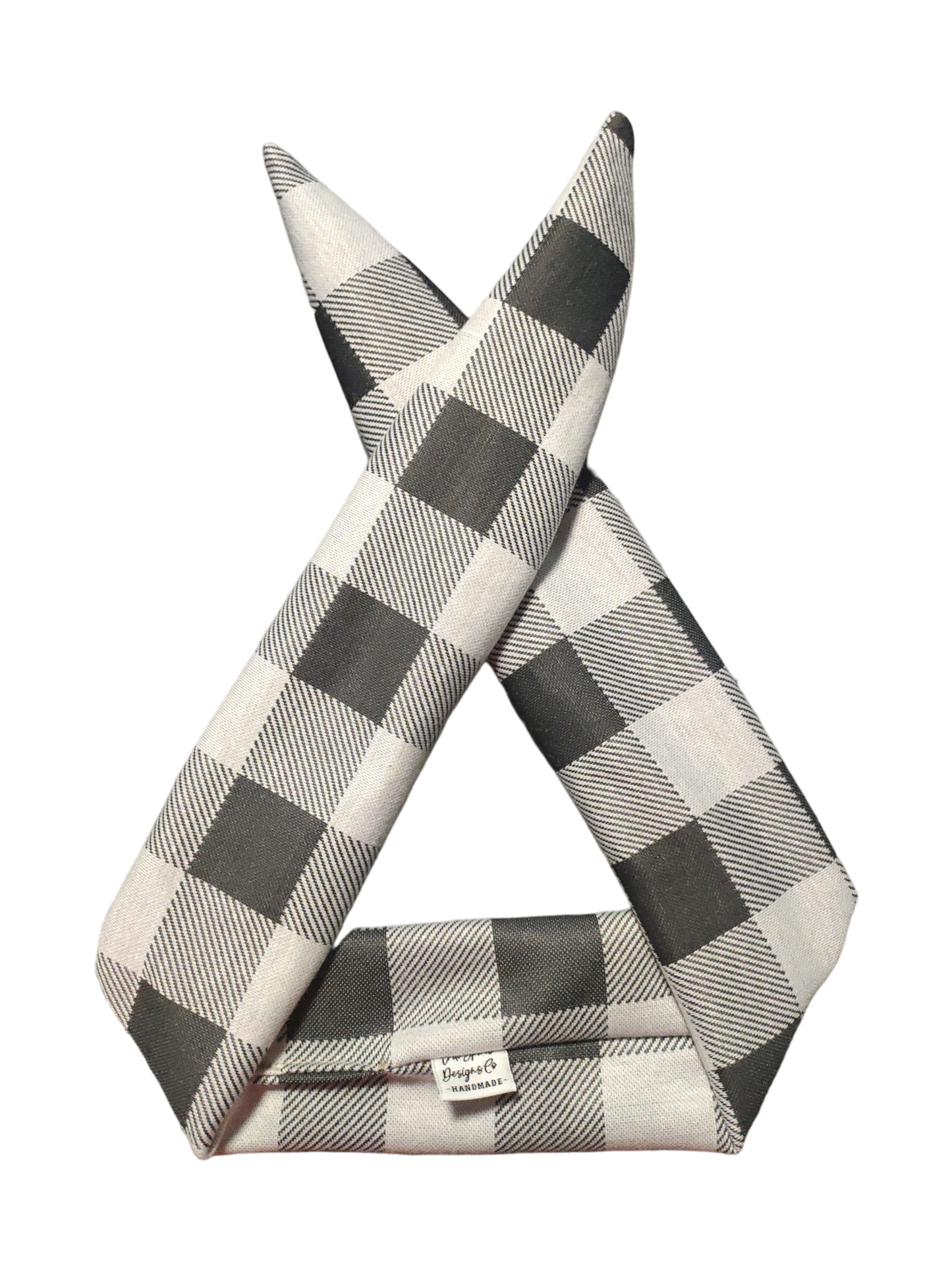 BETTY BOO BANDS™ WIRED HEADWRAP | Knitted Grey Gingham