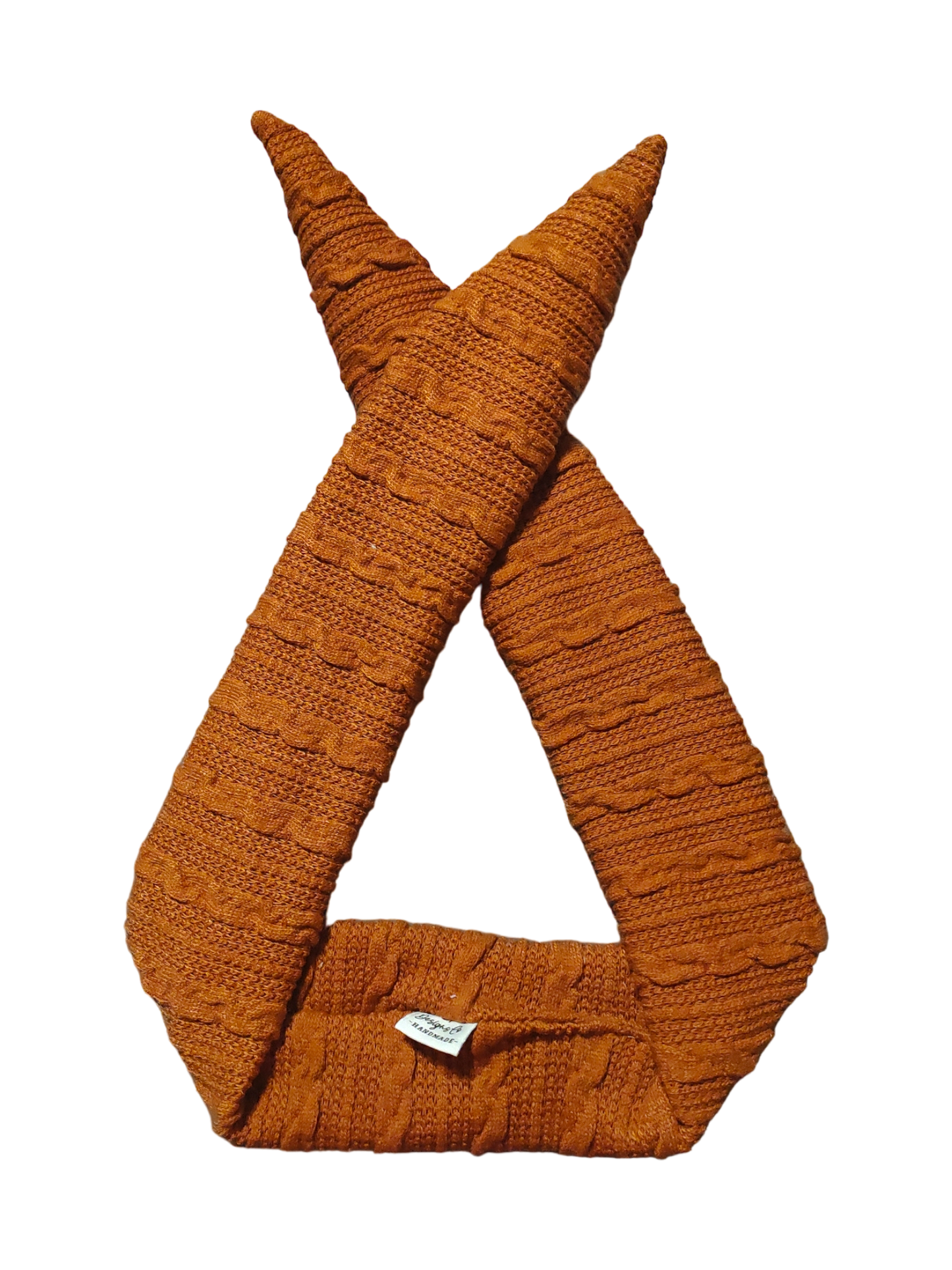 BETTY BOO BANDS™ WIRED HEADWRAP | Knitted Terracotta Amber