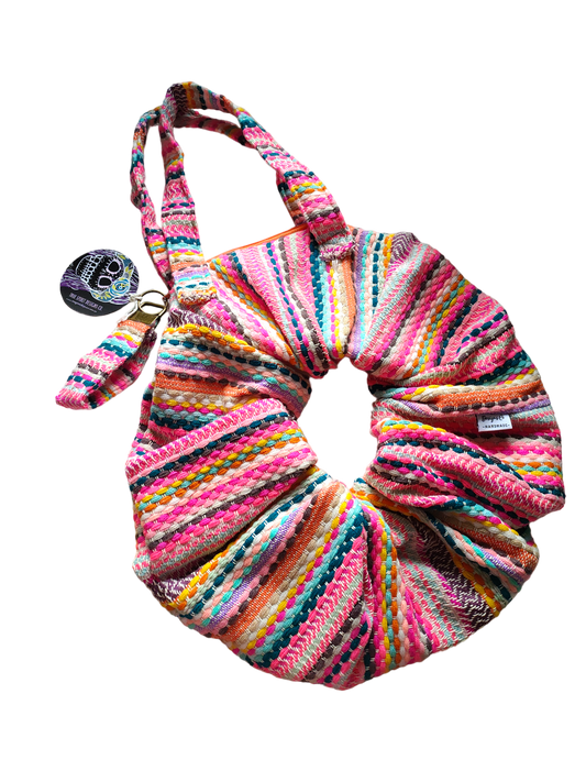 SCRUNCHIE BAG | Rainbow Fluro Knit