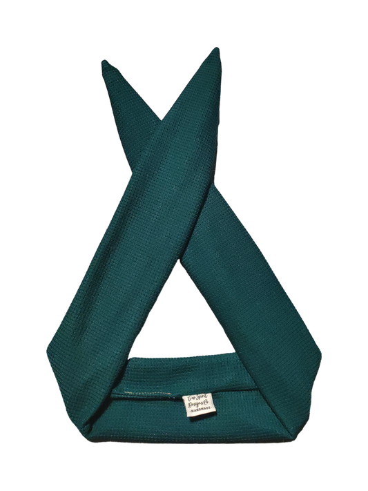 BETTY BOO BANDS™ WIRED HEADWRAP | Knitted Ribbed | Deep Green