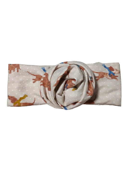BETTY BOO BANDS™ WIRED HEADWRAP | Flannelette Dachshund Dog