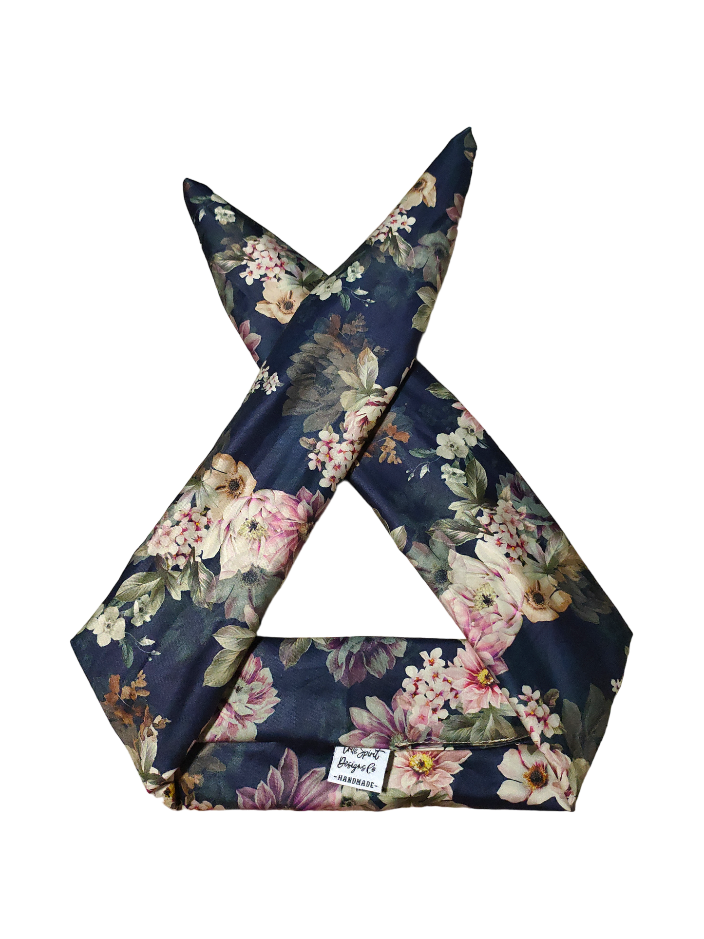 BETTY BOO BANDS™ WIRED HEADWRAP | Dark Blue Vintage Garden