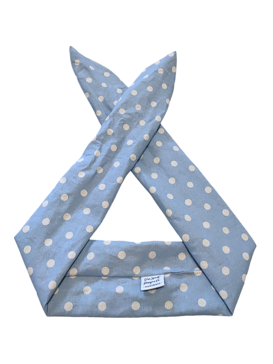 BETTY BOO BANDS™ WIRED HEADWRAP | Polkadot Vintage | Blue