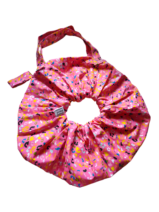 SCRUNCHIE BAG | Leopard Pink