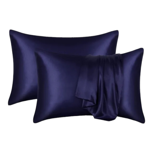 PILLOWCASE Satin Silk Navy Blue | 1 pc