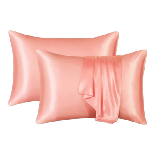 PILLOWCASE Satin Silk Coral Pink | 1 pc