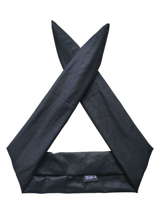 BETTY BOO BANDS™ WIRED HEADWRAP | + ZIP POCKET | Cotton Black