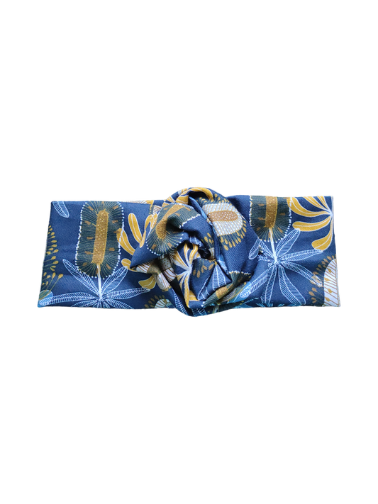 BETTY BOO BANDS™ WIRED HEADWRAP | Navy Australian Banksia