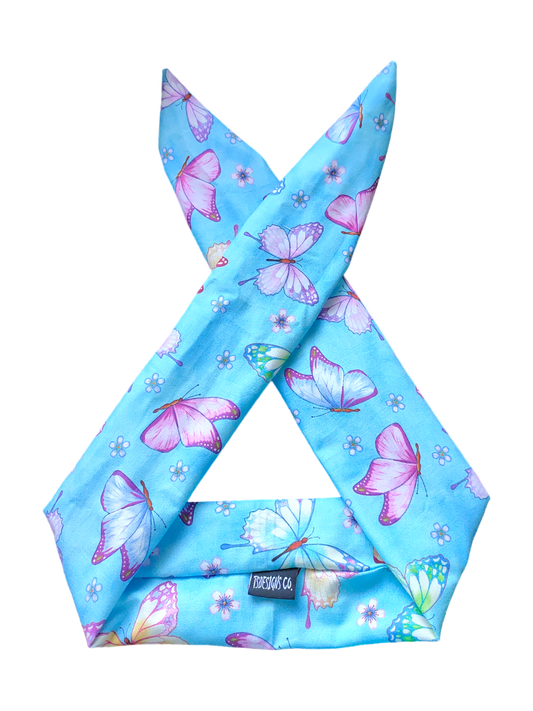 BETTY BOO BANDS™ WIRED HEADWRAP | Butterfly | Sky Light Blue
