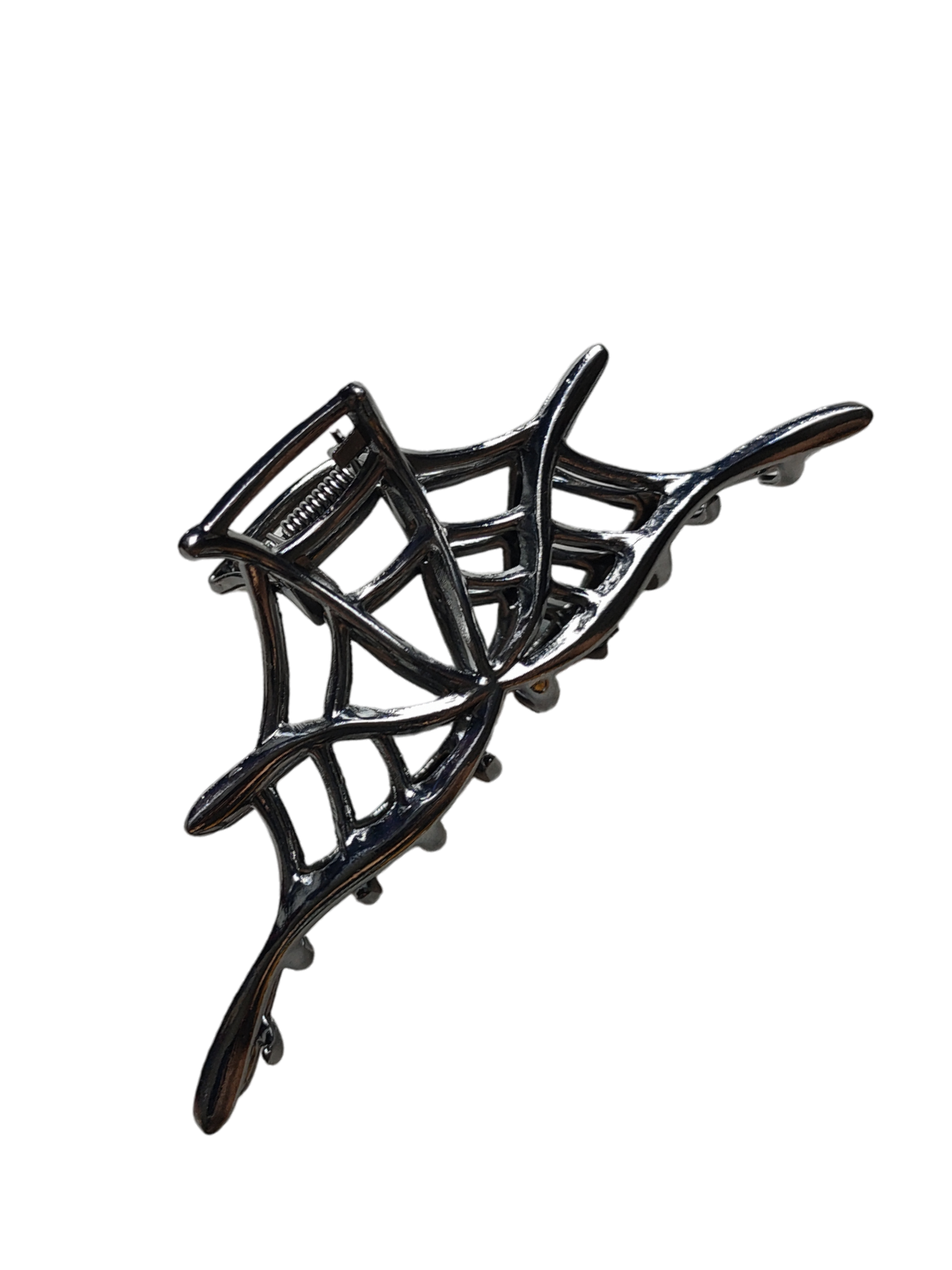 HAIR CLAW | Gunmetal Spider Web