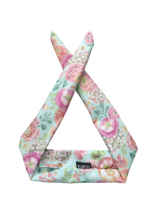 SMALL | BETTY BOO BAND™ Vintage Floral | Aqua Green