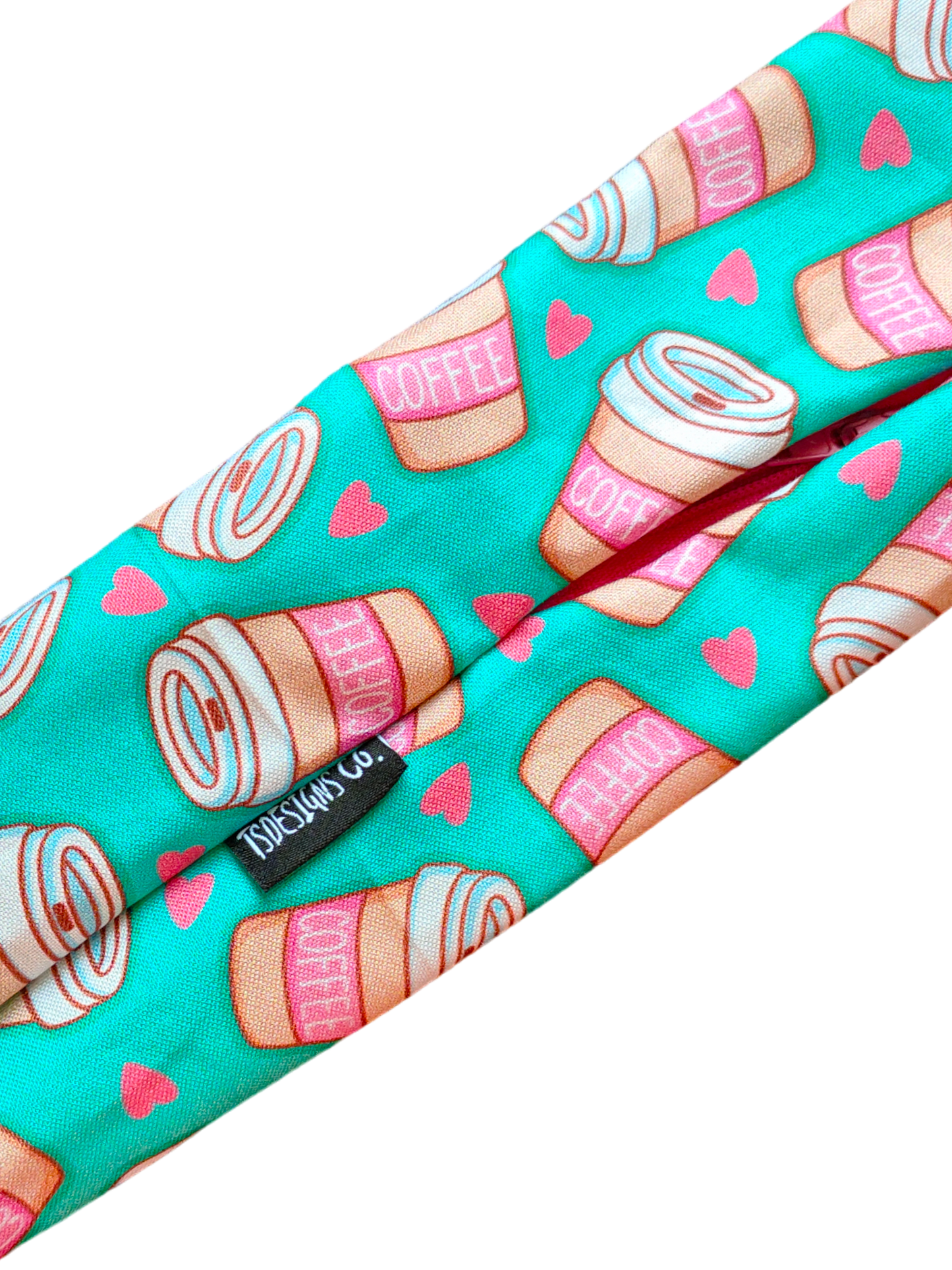 BETTY BOO BANDS™ WIRED HEADWRAP | + ZIP POCKET | Coffee & Love Hearts