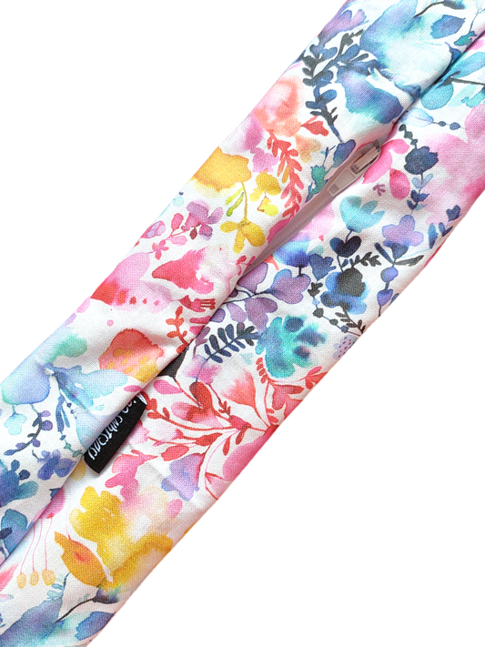 BETTY BOO BANDS™ WIRED HEADWRAP | + ZIP POCKET | Ninola Watercolour Floral