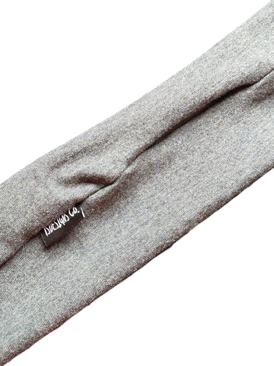 BETTY BOO BANDS™ WIRED HEADWRAP | + ZIP POCKET | Sporty Lycra Grey