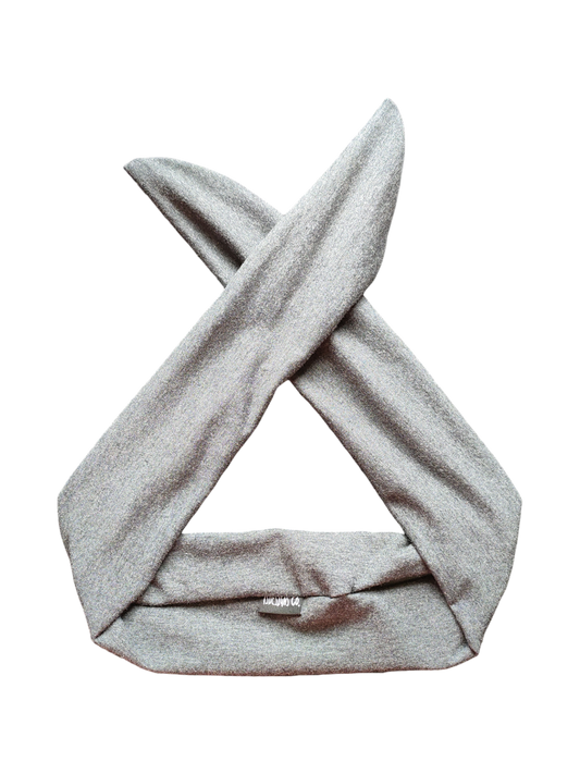 BETTY BOO BANDS™ WIRED HEADWRAP | + ZIP POCKET | Sporty Lycra Grey