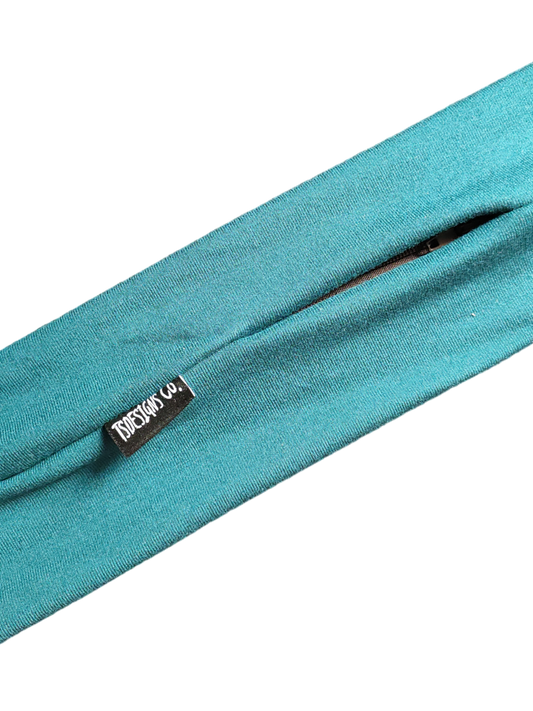 BETTY BOO BANDS™ WIRED HEADWRAP | + ZIP POCKET | Sporty Lycra Winter Green