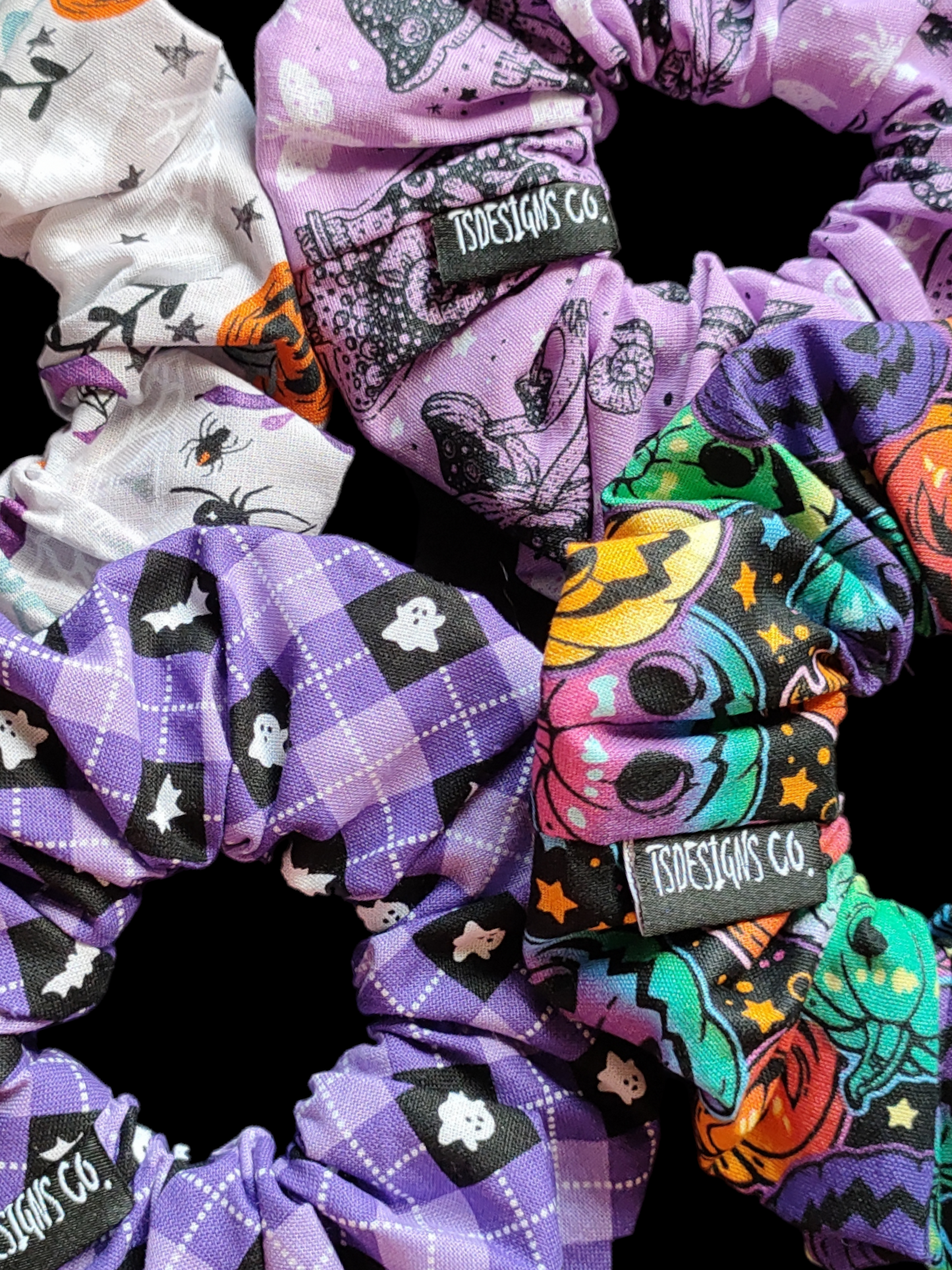BUNDLE PACKS | 4-set MINI Scrunchies | Witchy | Purple Pack