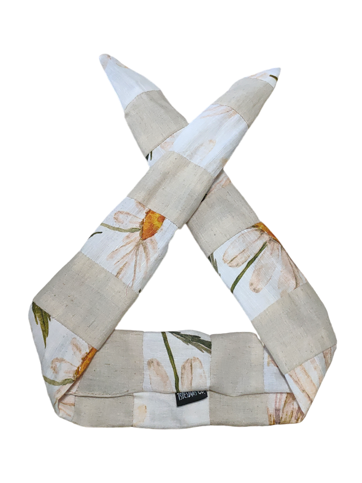BETTY BOO BANDS™ WIRED HEADWRAP | Zero Fabric Waste | Linen Neutral + Linen White Florals
