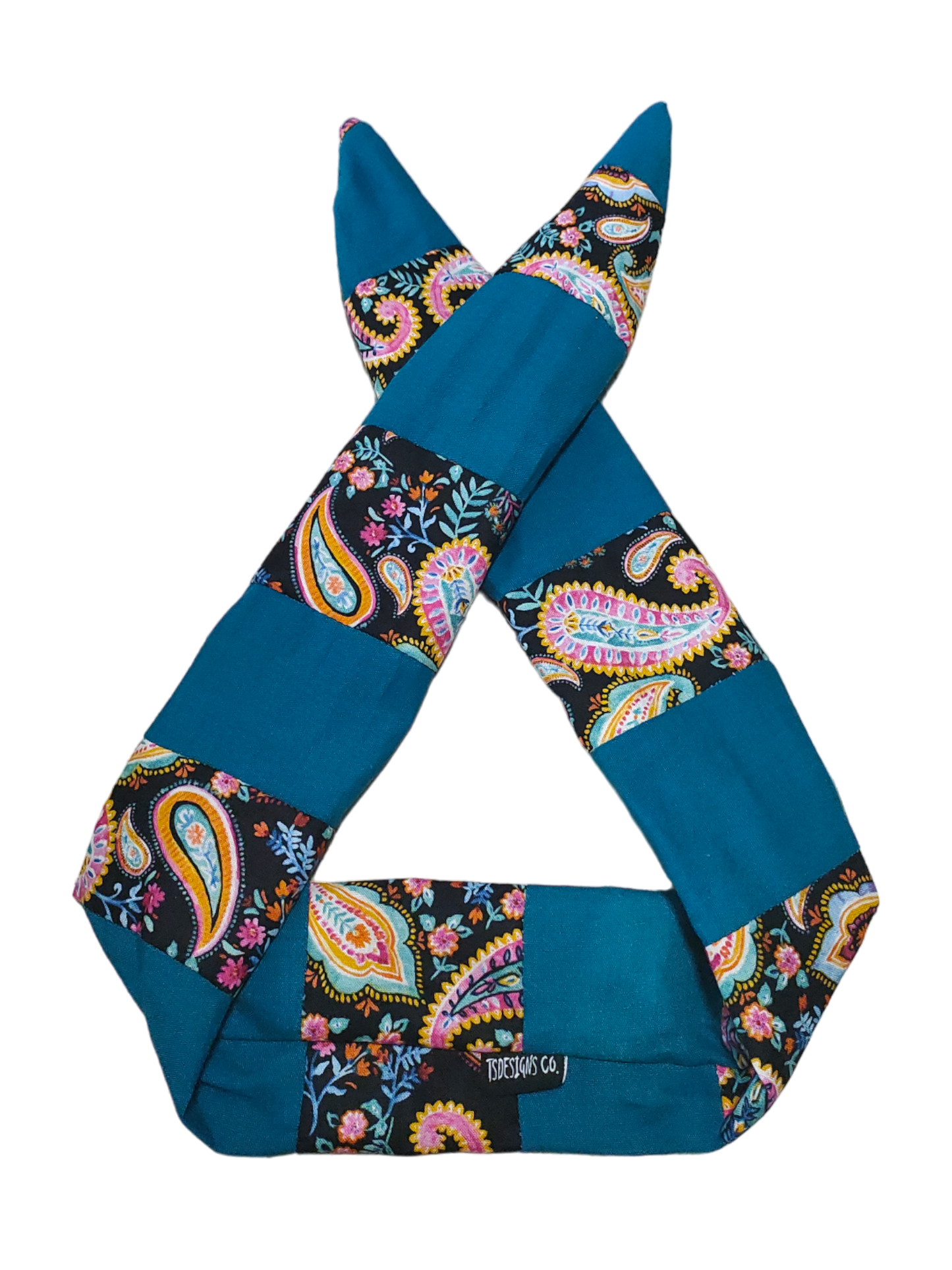 BETTY BOO BANDS™ WIRED HEADWRAP | Zero Fabric Waste | Paisley Boho + Teal