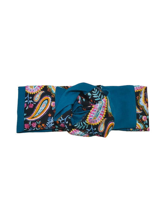BETTY BOO BANDS™ WIRED HEADWRAP | Zero Fabric Waste | Paisley Boho + Teal