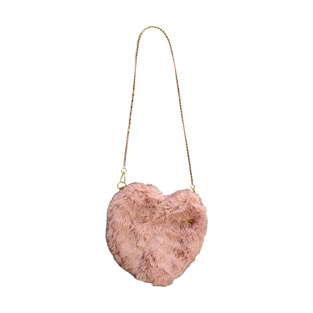 SMALL BAG Fluffy Loveheart Style | Pink