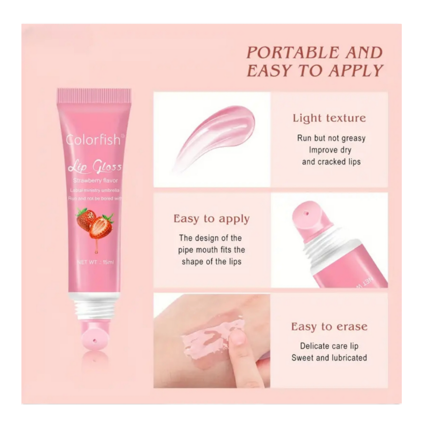 LIP GLOSS | HYDRATING & NOURISHING | 6 FRUIT FLAVOURS AVAILABLE | 15ML LIP MOISTURISER