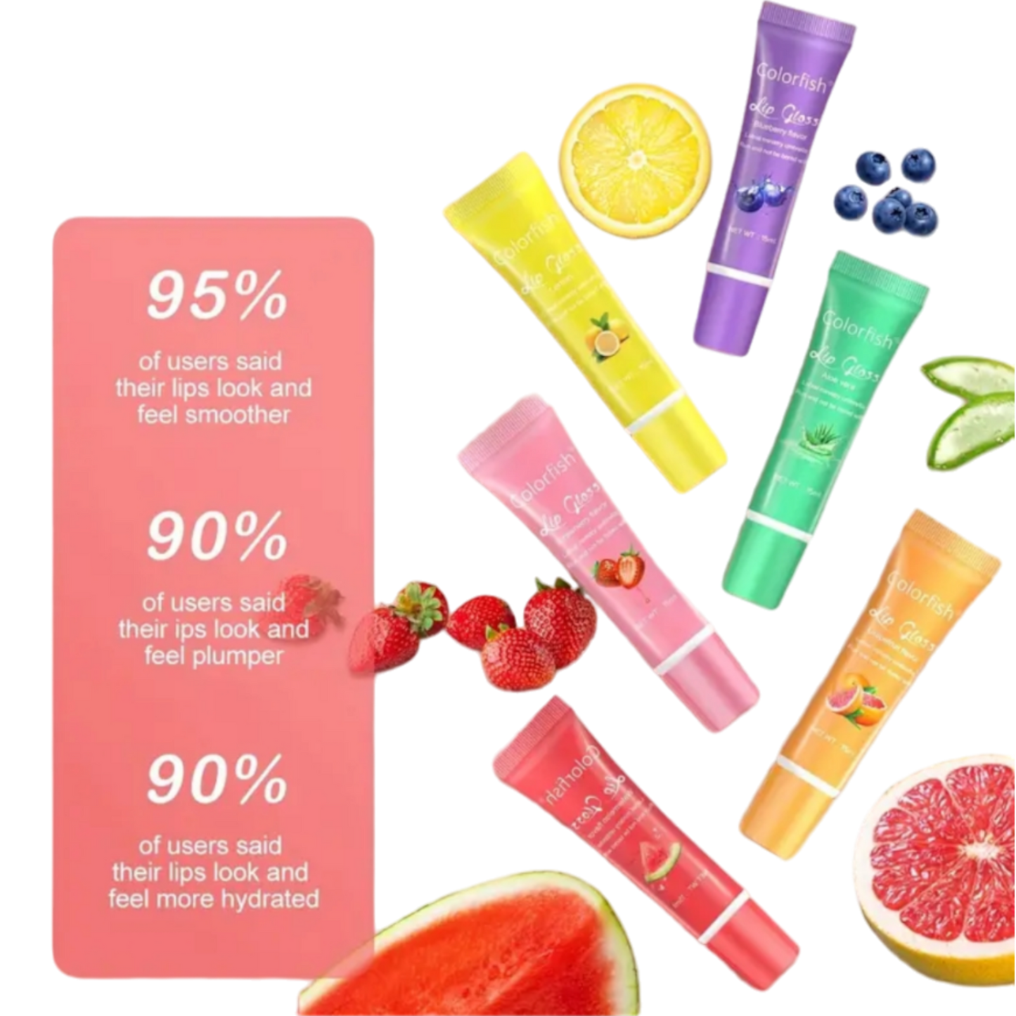 LIP GLOSS | HYDRATING & NOURISHING | 6 FRUIT FLAVOURS AVAILABLE | 15ML LIP MOISTURISER