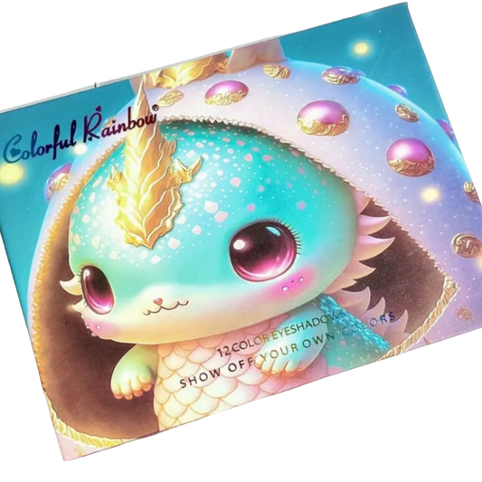 MAKEUP PALETTES | Kawaii Dragon Colourful Rainbows | 12-colour Eyeshadow