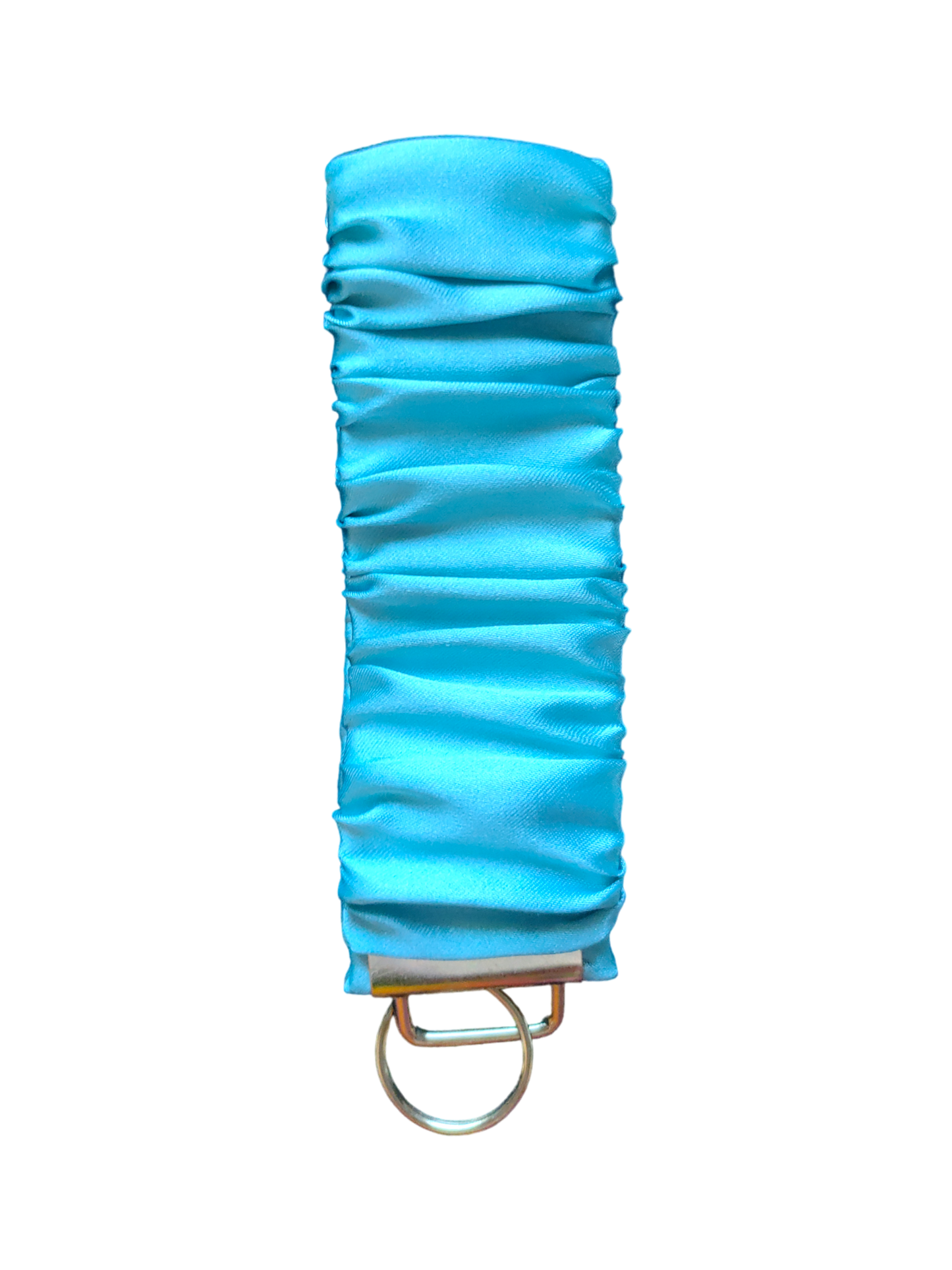 SCRUNCHIE KEY WRISTLET Satin Aqua