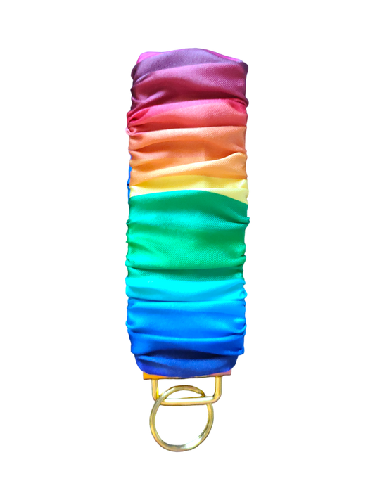 SCRUNCHIE KEY WRISTLET Satin Rainbow
