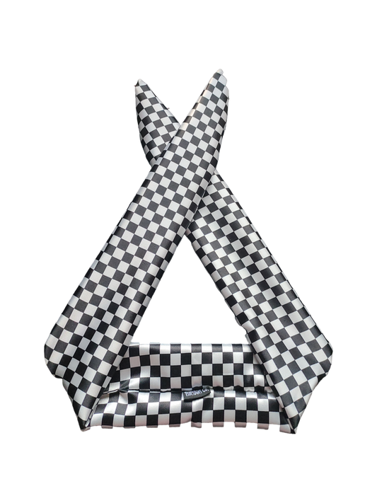 BETTY BOO BANDS™ WIRED HEADWRAP | Satin Checkered | Black & White