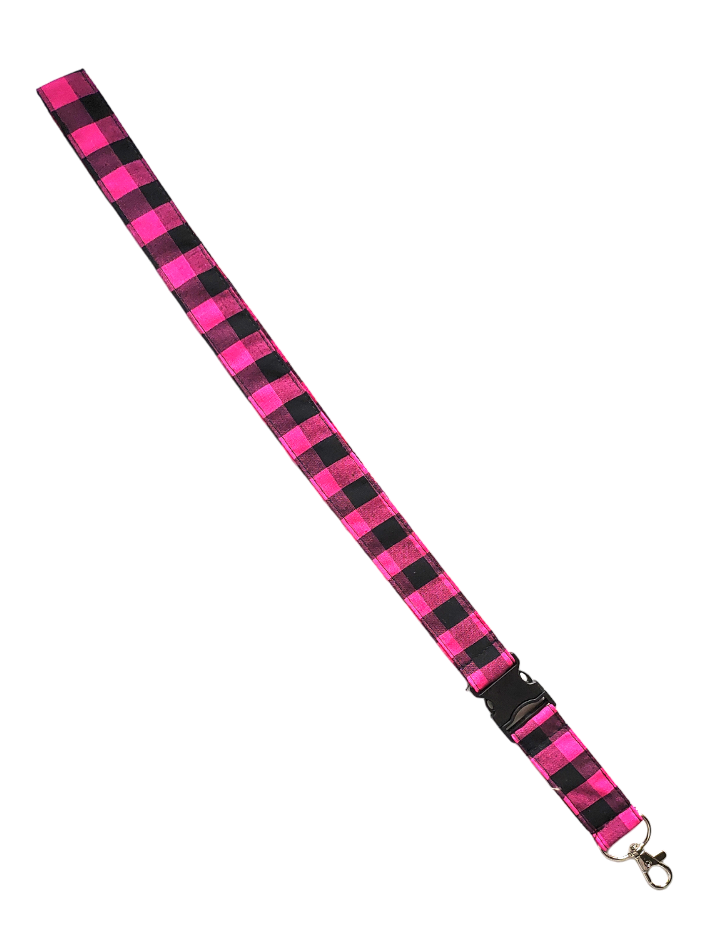 LANYARD Gingham Black & Pink