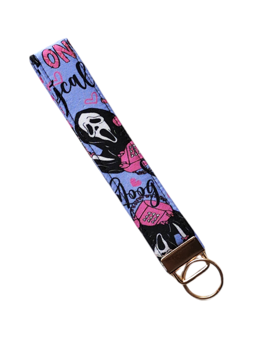 KEY FOB WRISTLET Scream | You're My Only Booty Call (17cm x 2.5cm approx)
