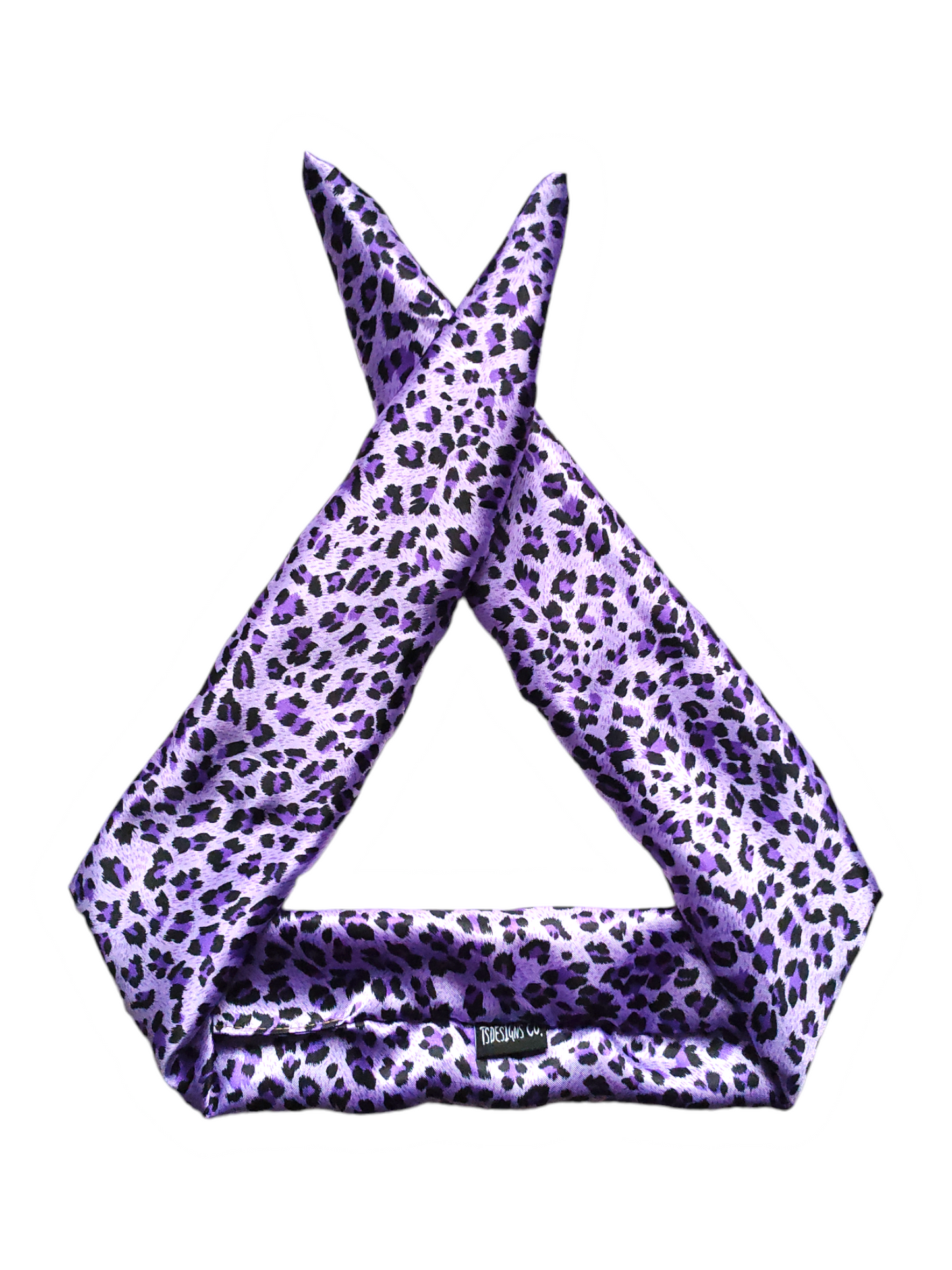 BETTY BOO BANDS™ WIRED HEADWRAP | Satin Purple Leopard