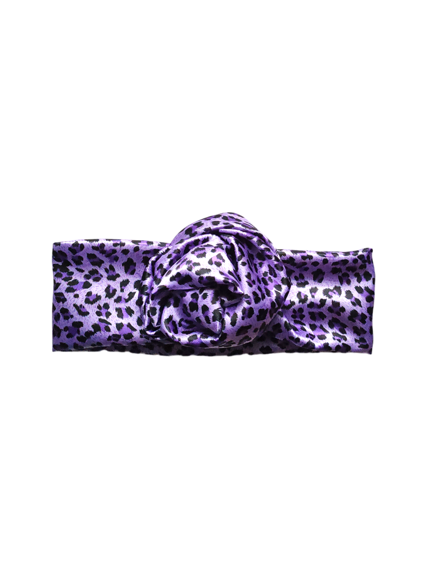 BETTY BOO BANDS™ WIRED HEADWRAP | Satin Purple Leopard