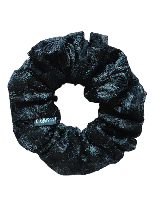 LARGE Black Floral Lace