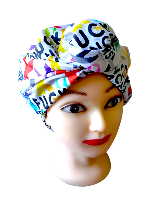 BETTY BOO WIRED TURBAN WRAP | Swear | F*ck Cancer in All Colours