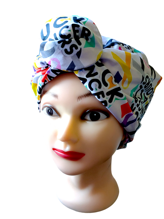 BETTY BOO WIRED TURBAN WRAP | Swear | F*ck Cancer in All Colours