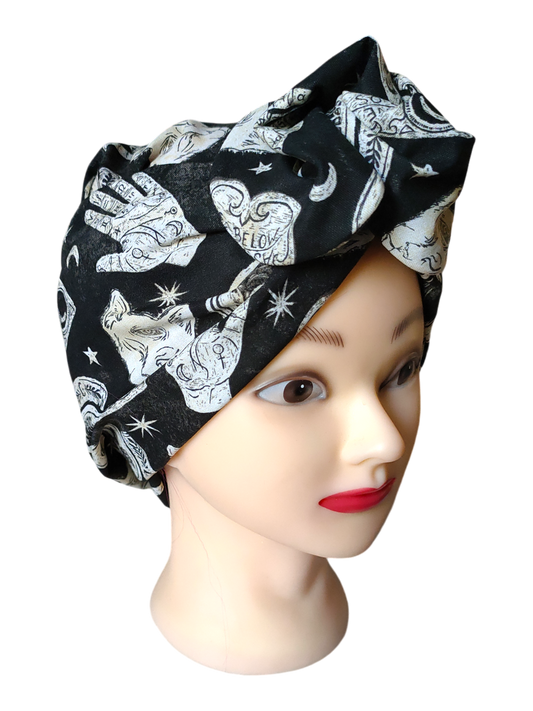 BETTY BOO WIRED TURBAN WRAP | Witchy | Black
