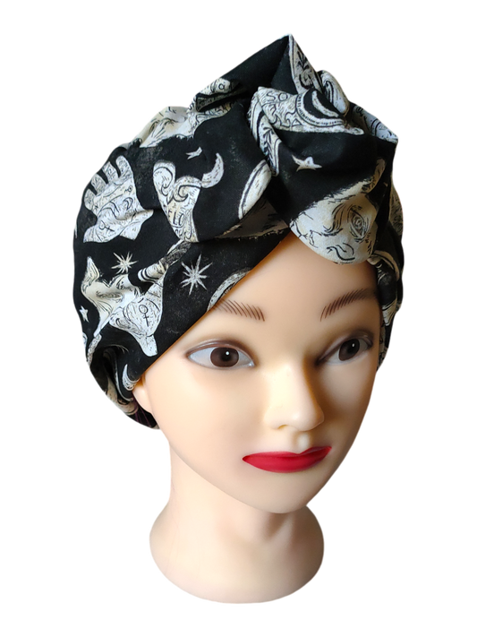 BETTY BOO WIRED TURBAN WRAP | Witchy | Black